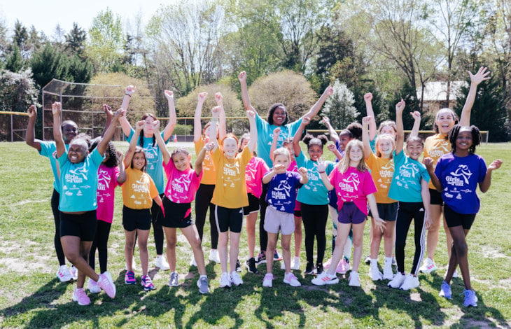 Girls on the Run team posing for a photo.